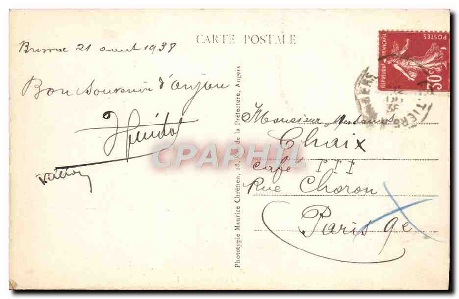 CPA Brissac Le Chateau — Rückseite