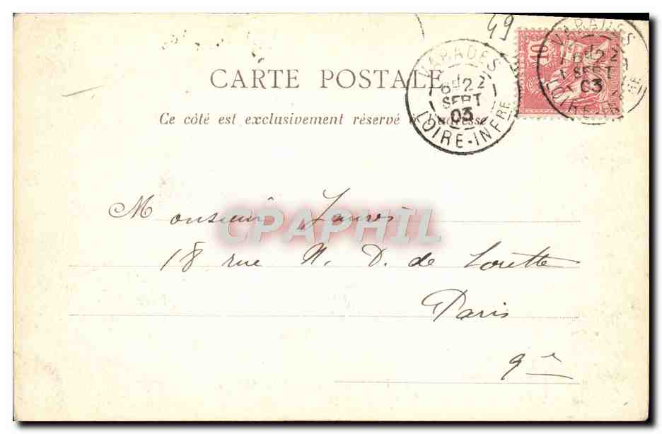 CPA St Florent Le Vieil Le coteau et la Garenne — Rückseite