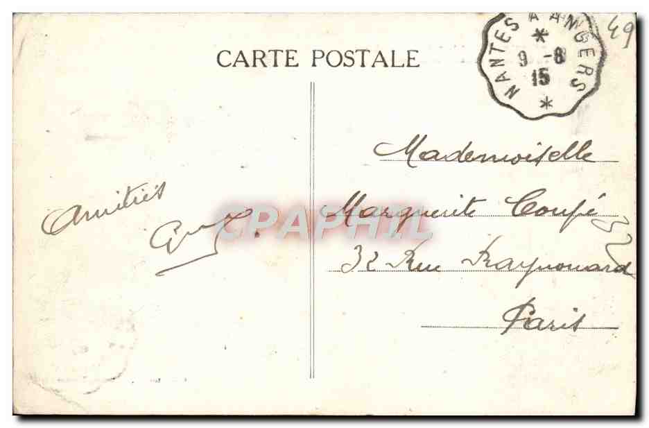 CPA St Florent Le Vieil La Greve de la Loire et le Coteau — Rückseite
