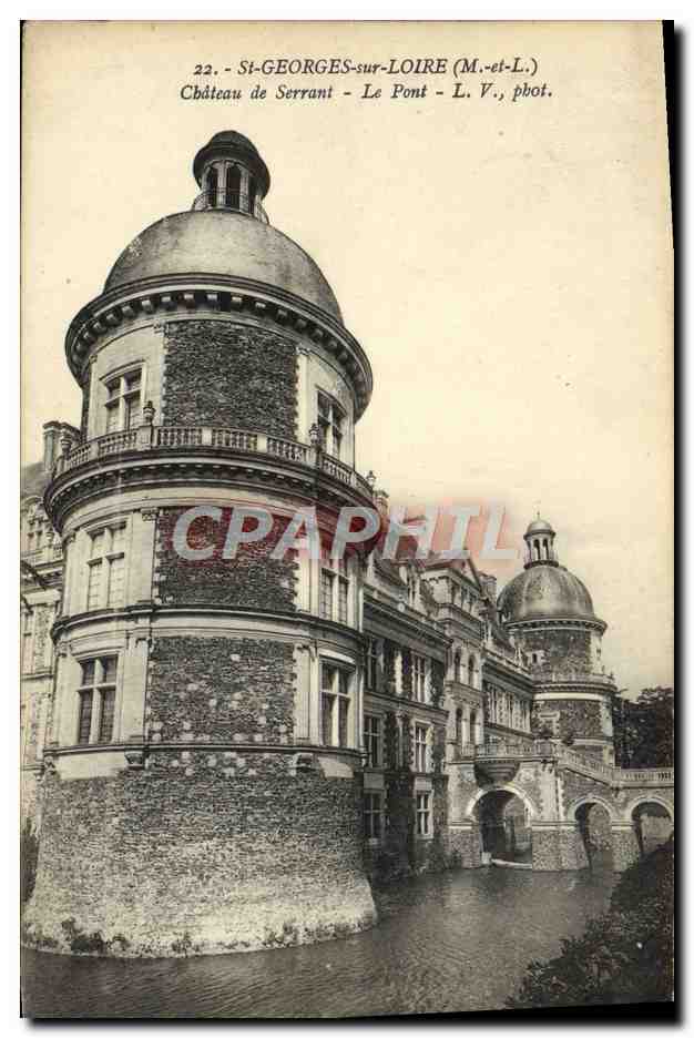 CPA St Georges sur Loire Chateau de Serrant Le pont