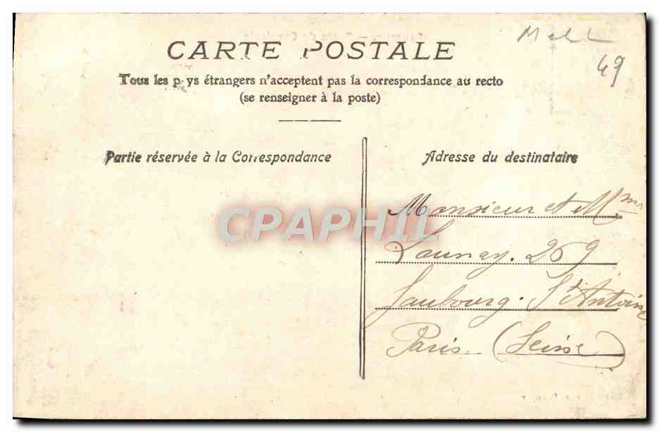 CPA Saumur Ecole De Cavalerie Militaria — Rückseite
