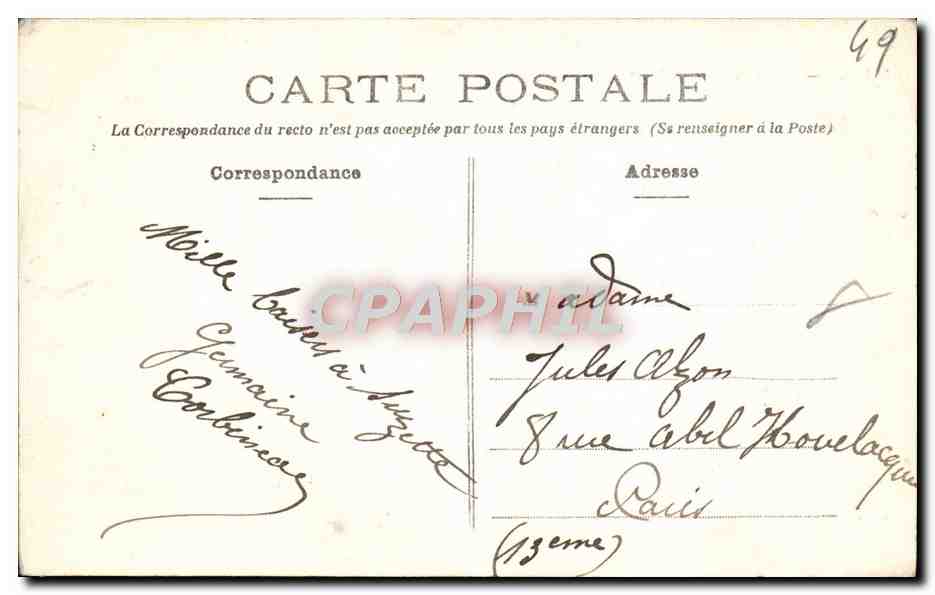 CPA Environs Grand Pont sur la Loire — Rückseite