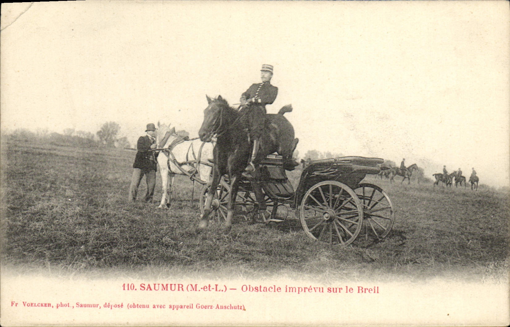 CPA Saumur Obstacle Imprevu Sur le Breil Cheval