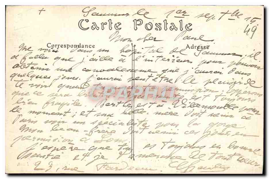 CPA Fontevrault L'Abbaye Tombeaux de Richard Coeur de Lion et D'Eleonore de Guyenne  — Verso
