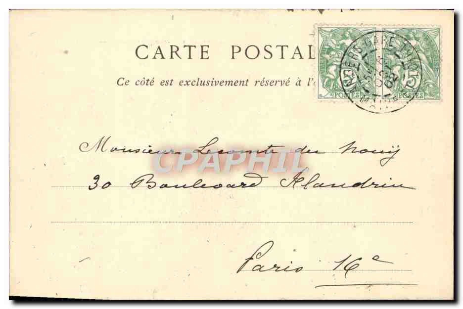 CPA Angers Musee de Beaux Arts la Galerie David  — Rückseite