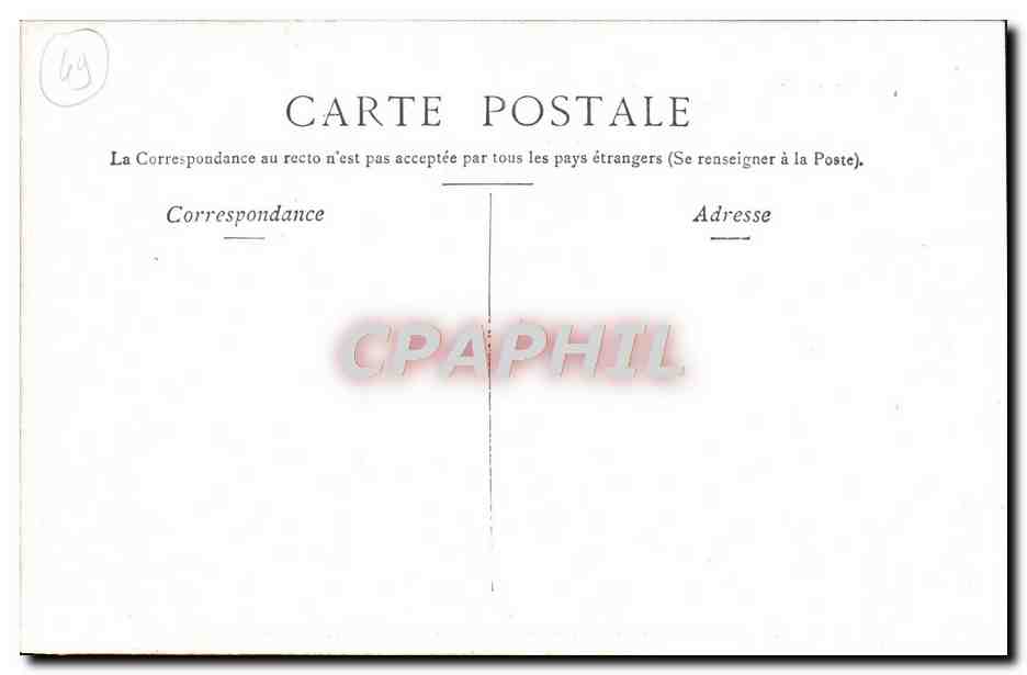 CPA Angers Le Moutiers De Saint Aubin Arcades de la Prefecture — Rückseite