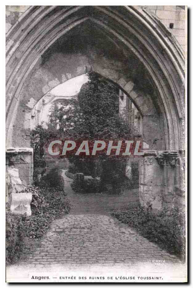 CPA Angers Entree Des Ruines De L'Eglise Toussaint
