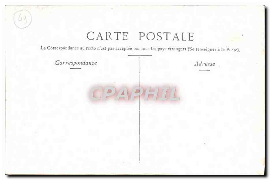 CPA Angers Entree Des Ruines De L'Eglise Toussaint — Rückseite