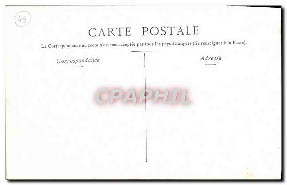 CPA Angers Portail De la Cathedrale — Rückseite