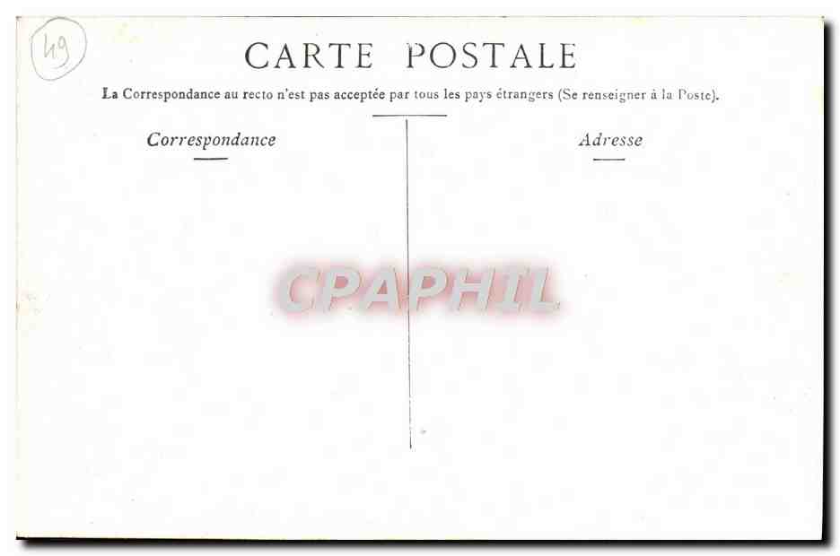 CPA Angers Le Grand Cercle — Verso