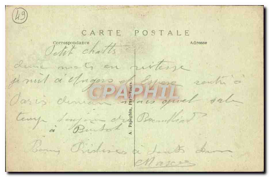CPA Angers Le Chateau et les Jardins — Rückseite