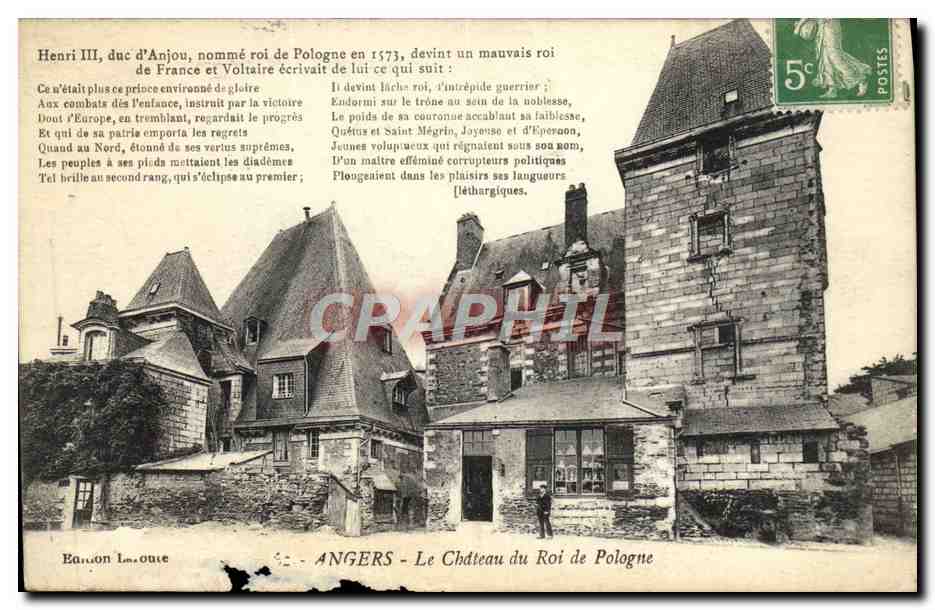CPA Angers Le chateau du roi de Pologne 