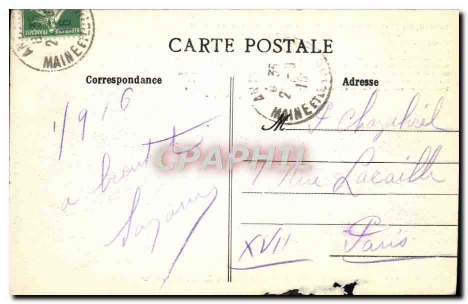 CPA Angers Le chateau du roi de Pologne  — Rückseite
