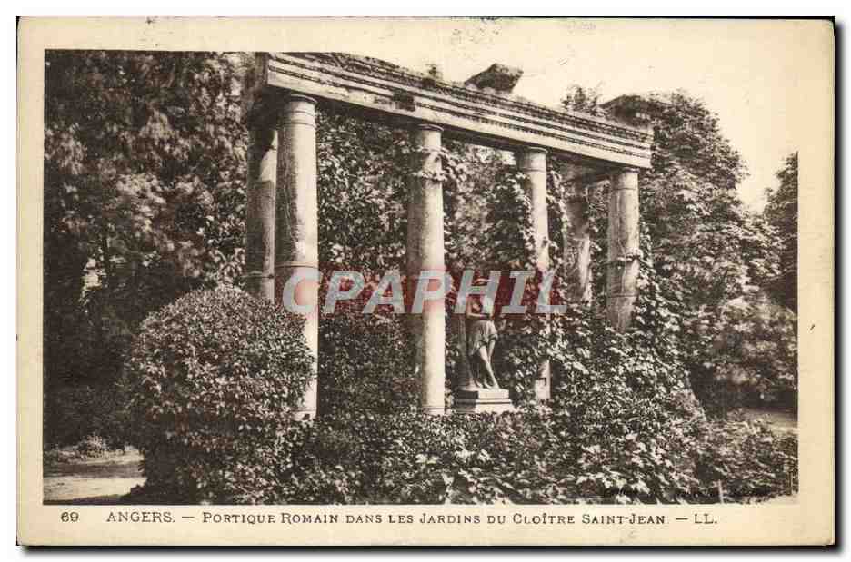 CPA Angers Portique romain dans les jardins du cloitre Saint Jean