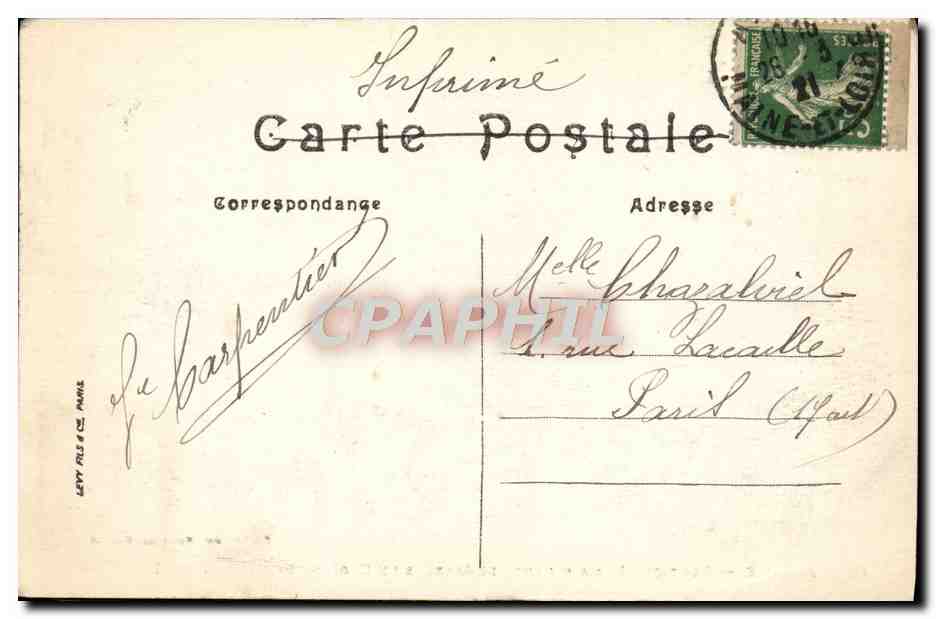 CPA Angers Portique romain dans les jardins du cloitre Saint Jean — Rückseite