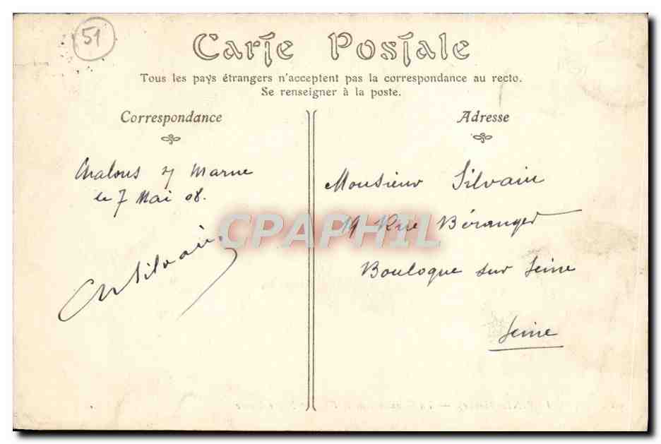 LÉPINE (Marne) — La Grande Rue et l'Église Notre-Dame — ND. Phot. n°98 — Verso