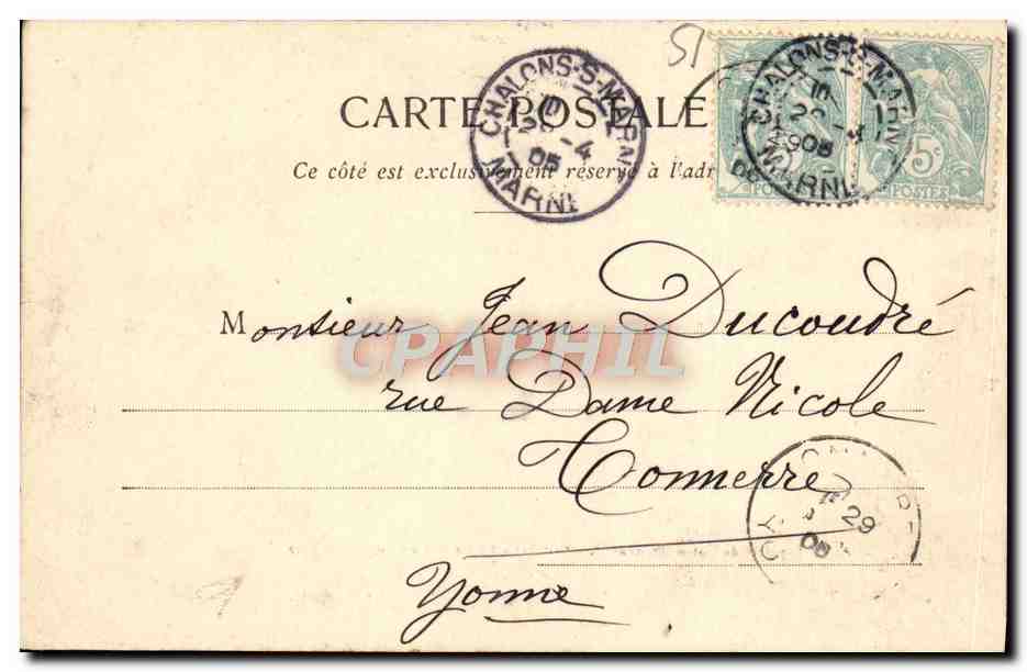 Sépulcre de Notre Seigneur (XVIe siècle) — Église Notre-Dame de l'Épine — G. Durand, phot. édit. Châlons-sur-Marne — Verso