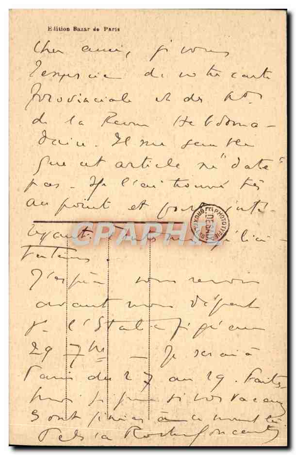 CPA Montmirail Le Chateau et les Communs — Back