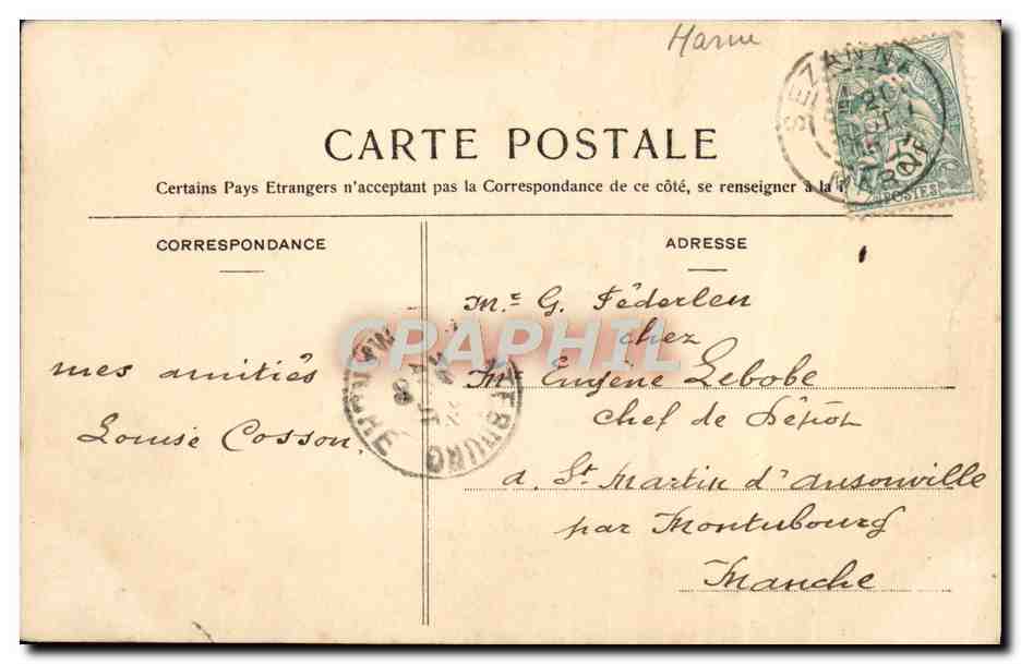 CPA Sezanne Le Chapelle de L'Hospice — Back