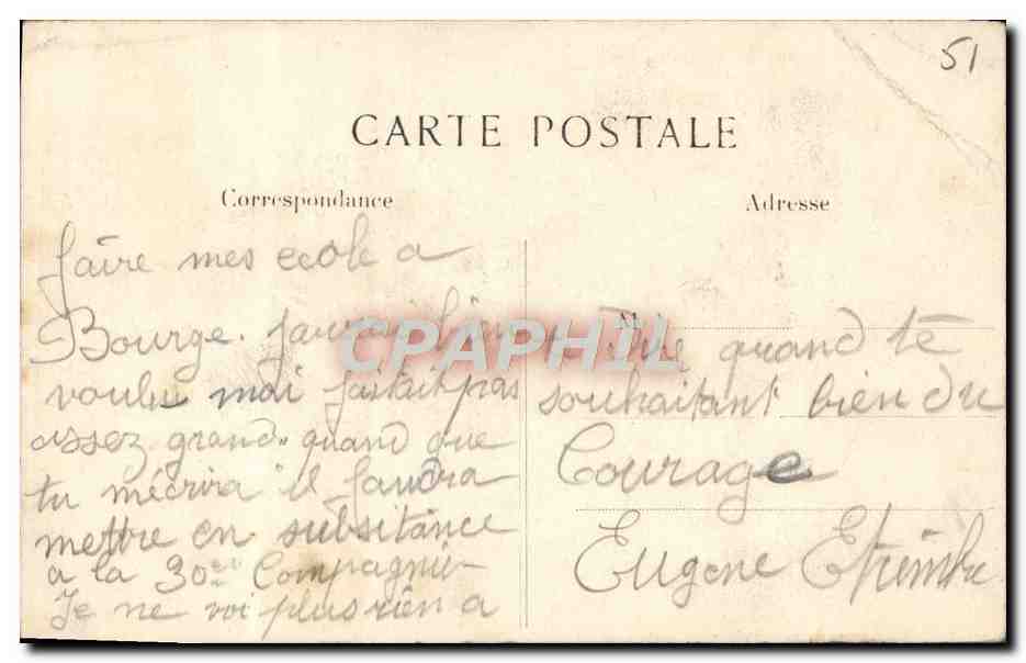 CPA Reims La cathedrale avant le bombardement — Rückseite
