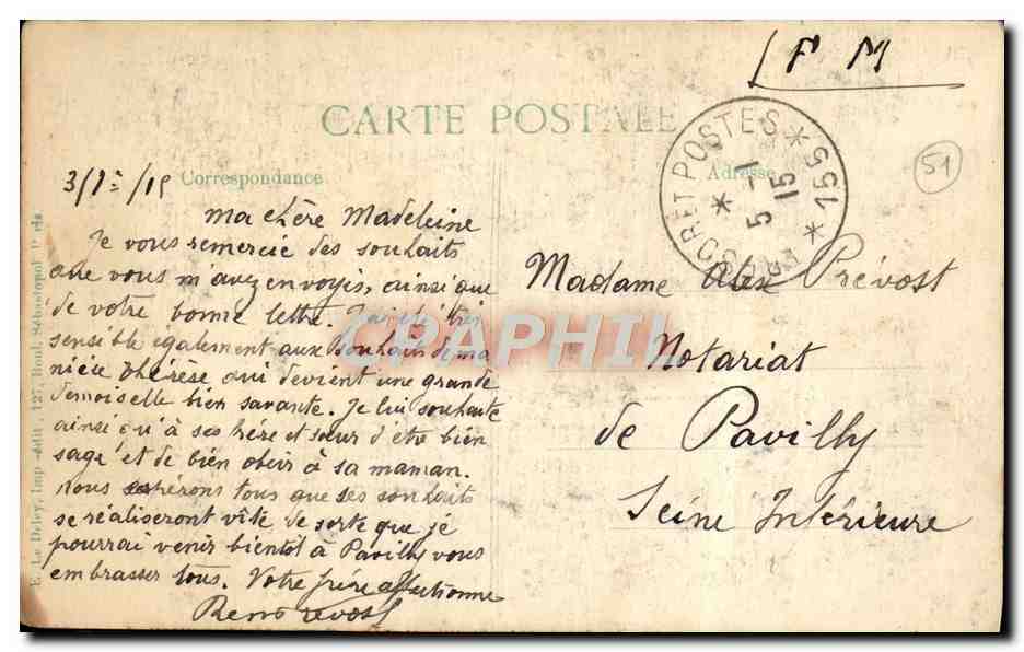 CPA Reims La Cathedrale Portail du Jugement Dernier — Rückseite