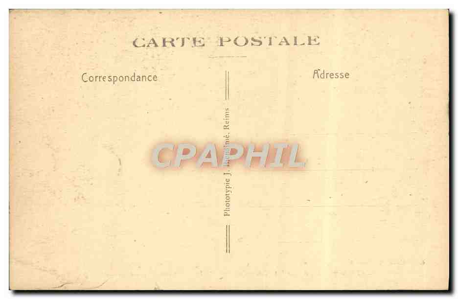 CPA Reims La Cathedrale Grand Portail Couronnement de la Vierge — Rückseite