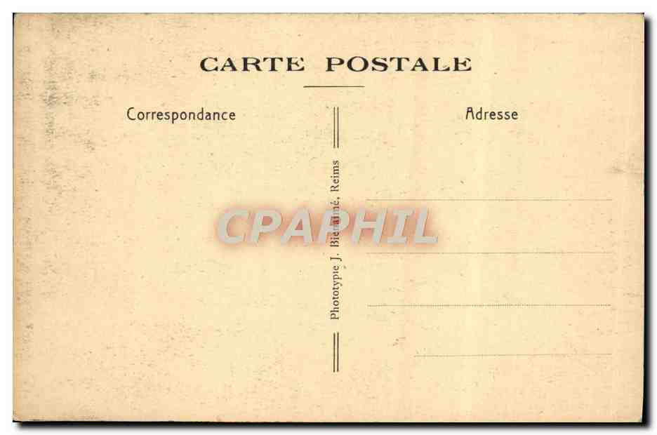 CPA Reims La Cathedrale Fronton du Transept Sud et Galerie des Prophetes — Verso