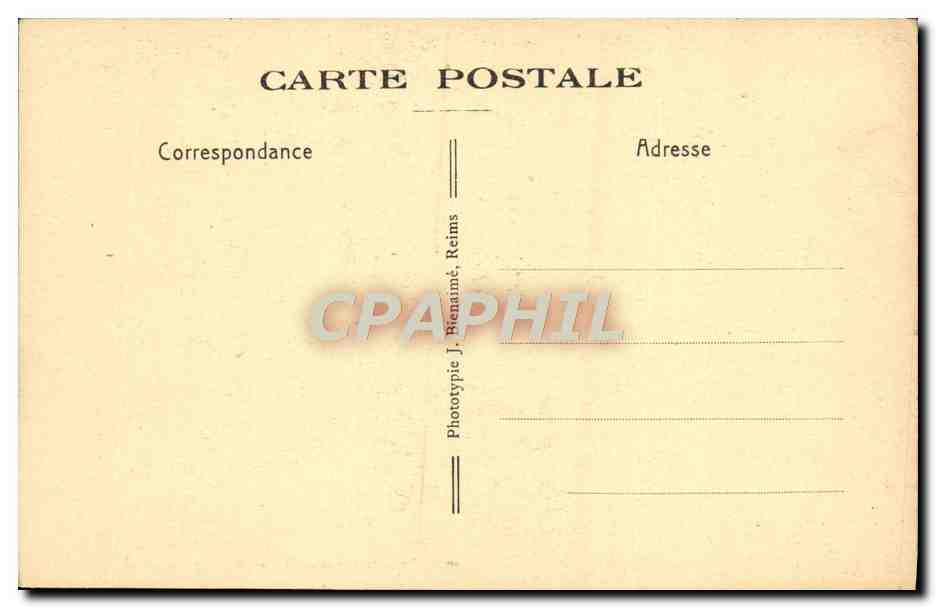 CPA Reims La Cathedrale Grand Portail Porche central La vierge  — Verso