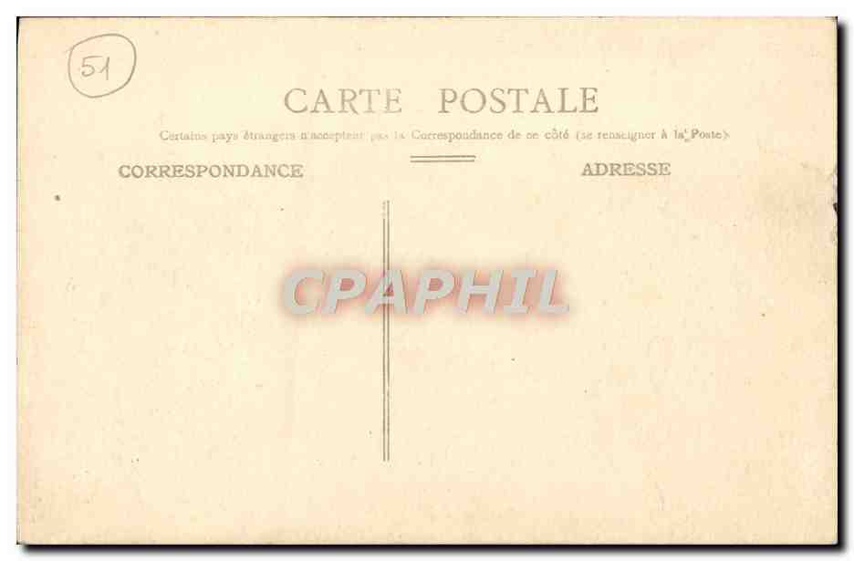 CPA Reims La Cathedrale Motif Central Portail Nord — Verso