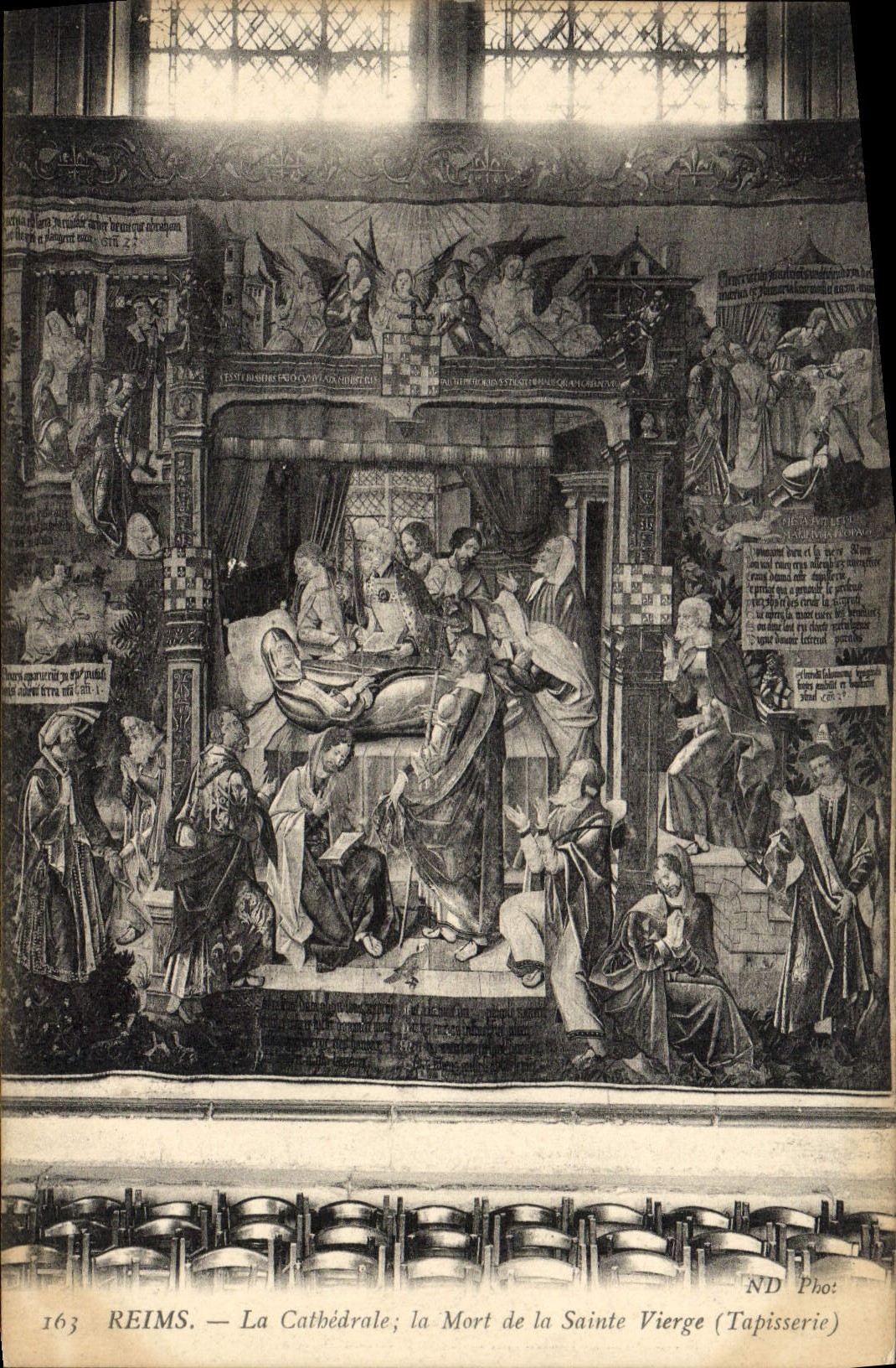 CPA Reims La Cathedrale la Mort de la Sainte Vierge Tapisserie