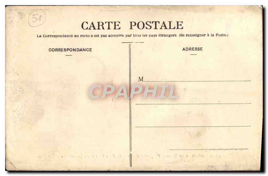 CPA Reims Cathedrale Fragment du tympan du Portail du Jugement Les Elus — Rückseite