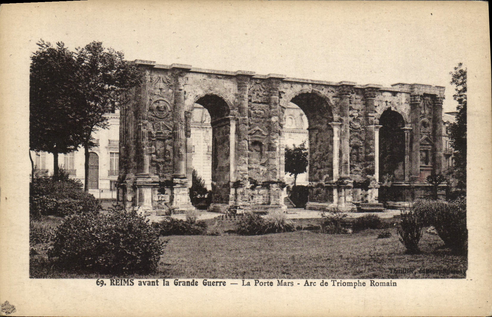 CPA Reims Avant la Grande Guerre La Porte Mars Arc de Triomphe Romain