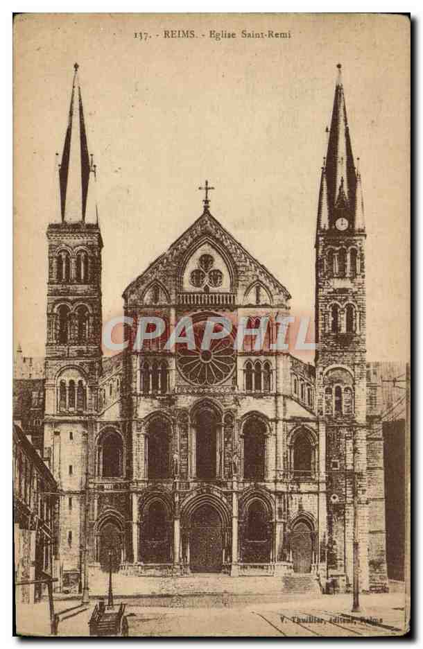 CPA Reims Eglise Saint Remi