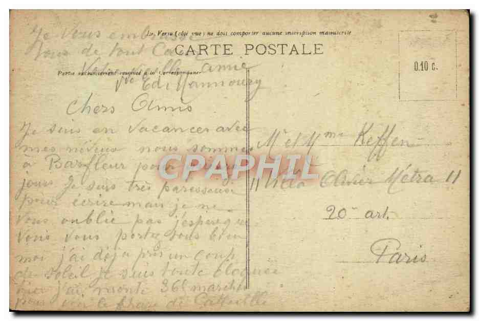 Barfleur (Manche) — Curieux rochers à marée basse — Le Dinché, série 2178 — Rückseite
