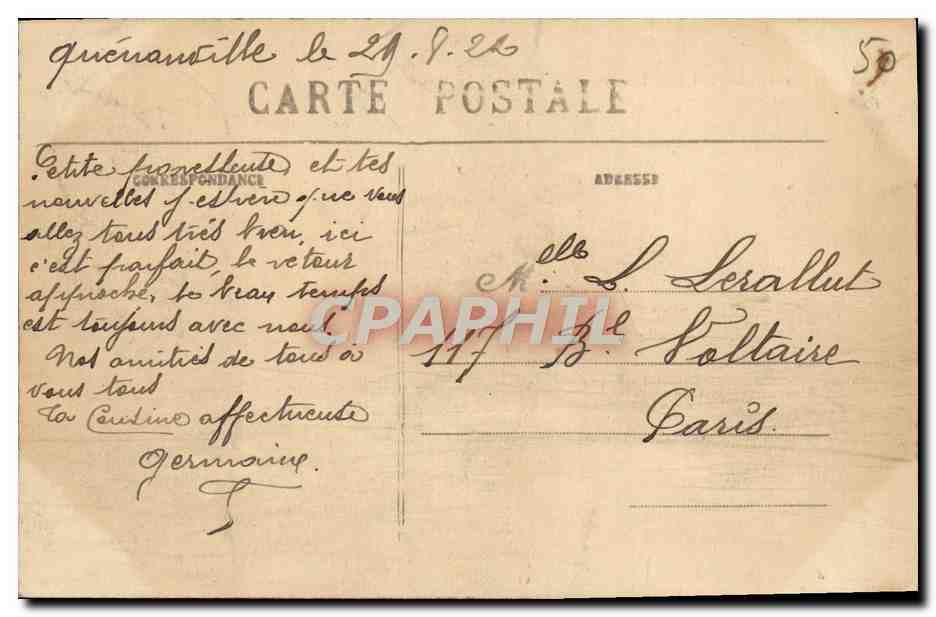Barfleur — Lancement du Bateau de Sauvetage — Éditeur Henri Bedeau, n°617 — Rückseite