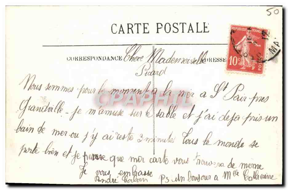 Saint-Pair-sur-Mer — The Beach and the Casino — LL. n°15 — Back