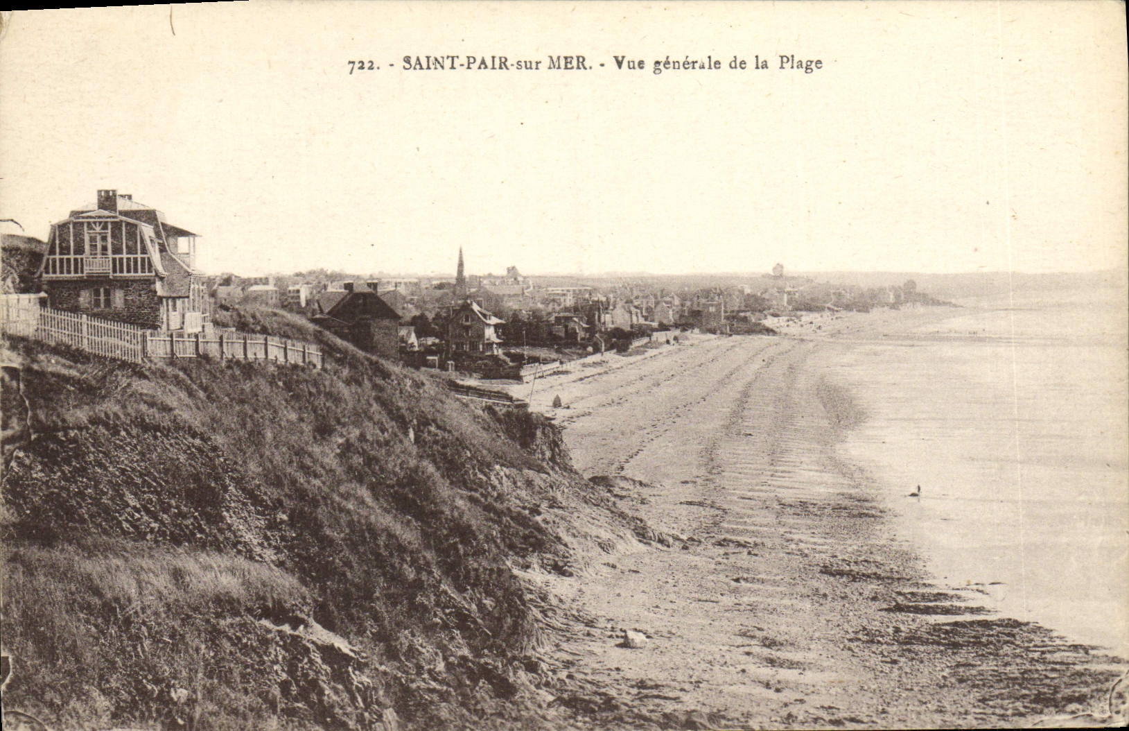 CPA Saint Pair Sur Mer Vue Generale de la Plage
