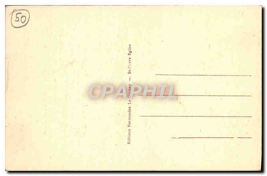 Buste de St-Sauveur-le-Vicomte — œuvre de Barbey d'Aurevilly — éditeur CPAPHIL — Verso
