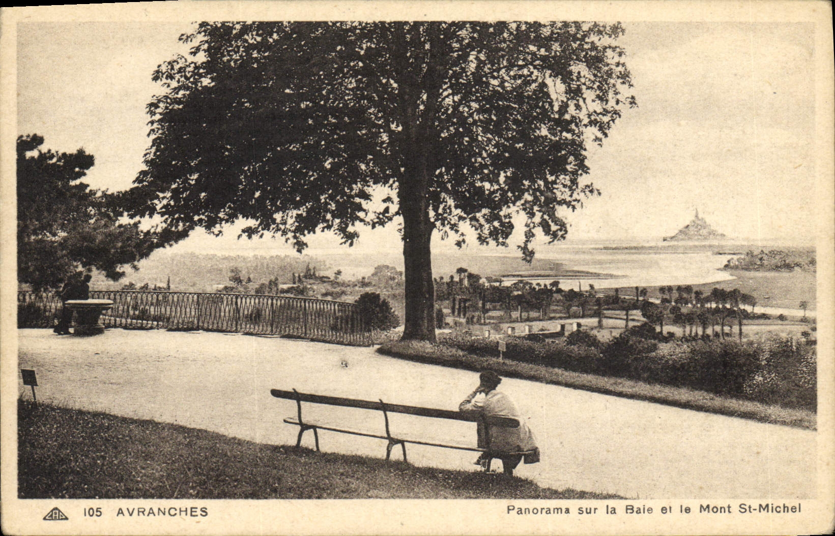 CPA Avranches Panorama sur la Baie et le Mont St Michel