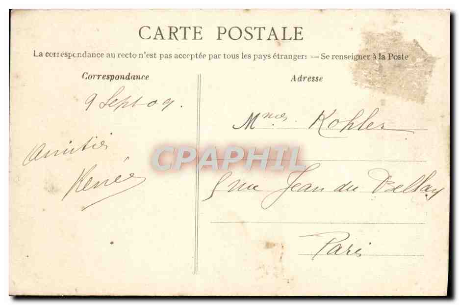 CPA Carolles La Petite Grotte de la Plage — Rückseite