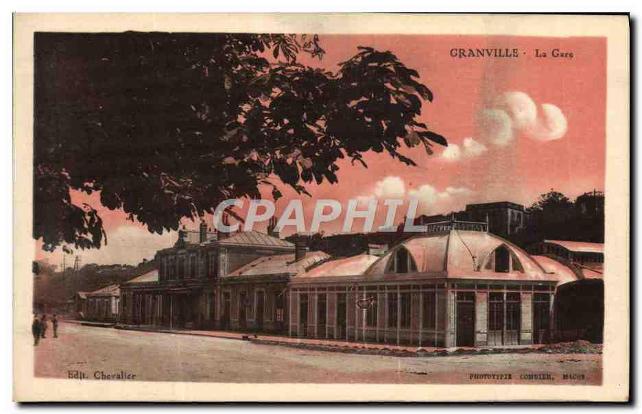 Granville - La Gare — éditeur Chevalier, phototypie Congelier, Macou