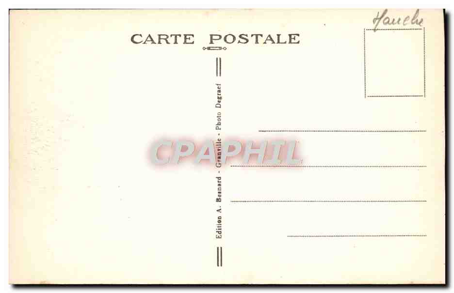 Granville — Vue d'ensemble sur le Roc — Édition A. Bennard, Photo Degraef — Verso