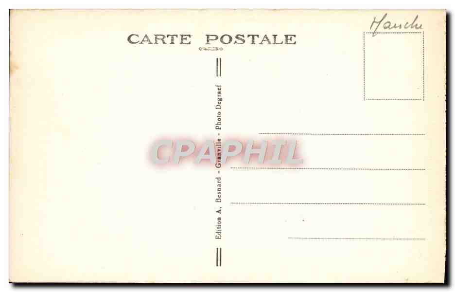 CPA Granville Le Roc Vu Des Villas De La Falaise — Verso