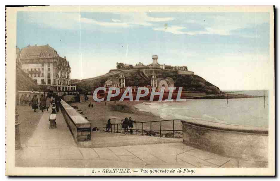 Granville — Vue générale de la Plage — Edition A. Bennard, Granville