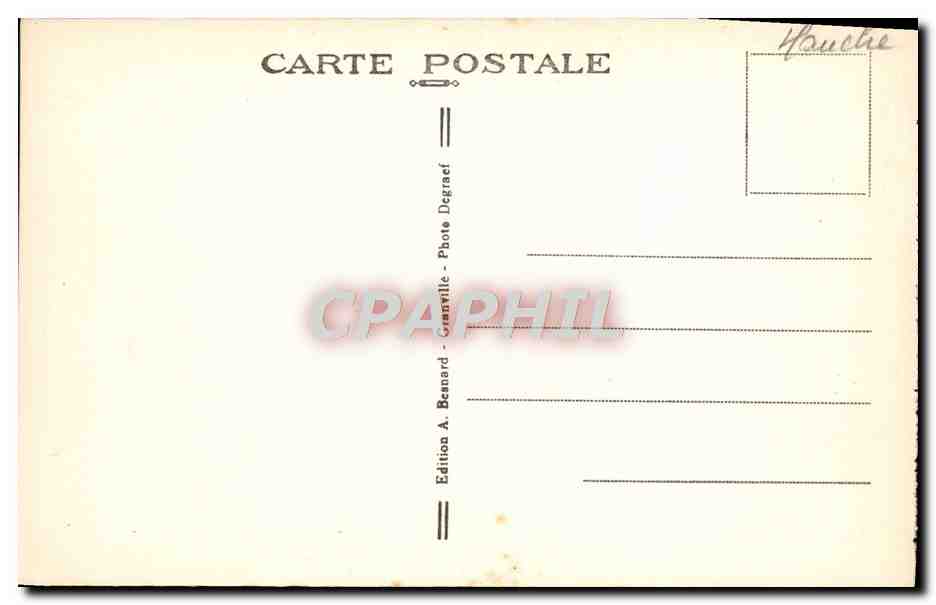 Granville — Les Quais et le Port — Édition A. Bernard, Granville — Verso