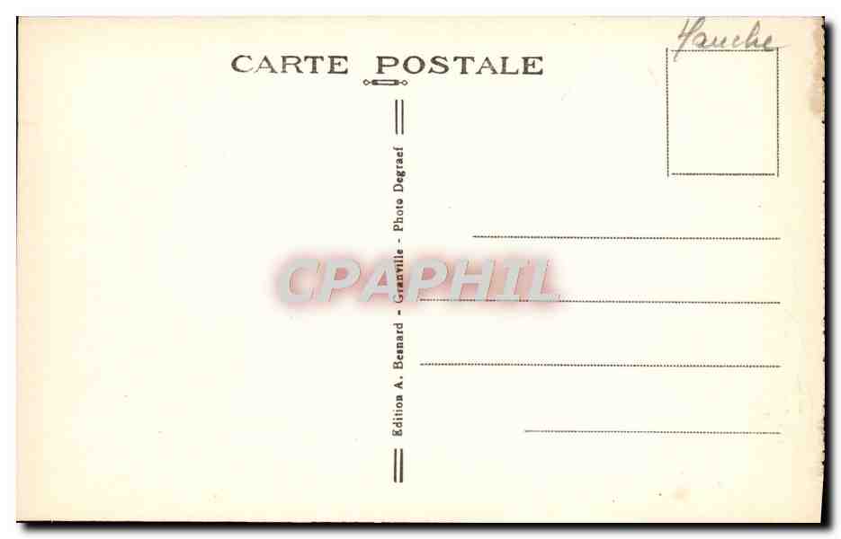 Granville — Le Sentier du Tour du Roc — Édition A. Benard, Granville — Verso