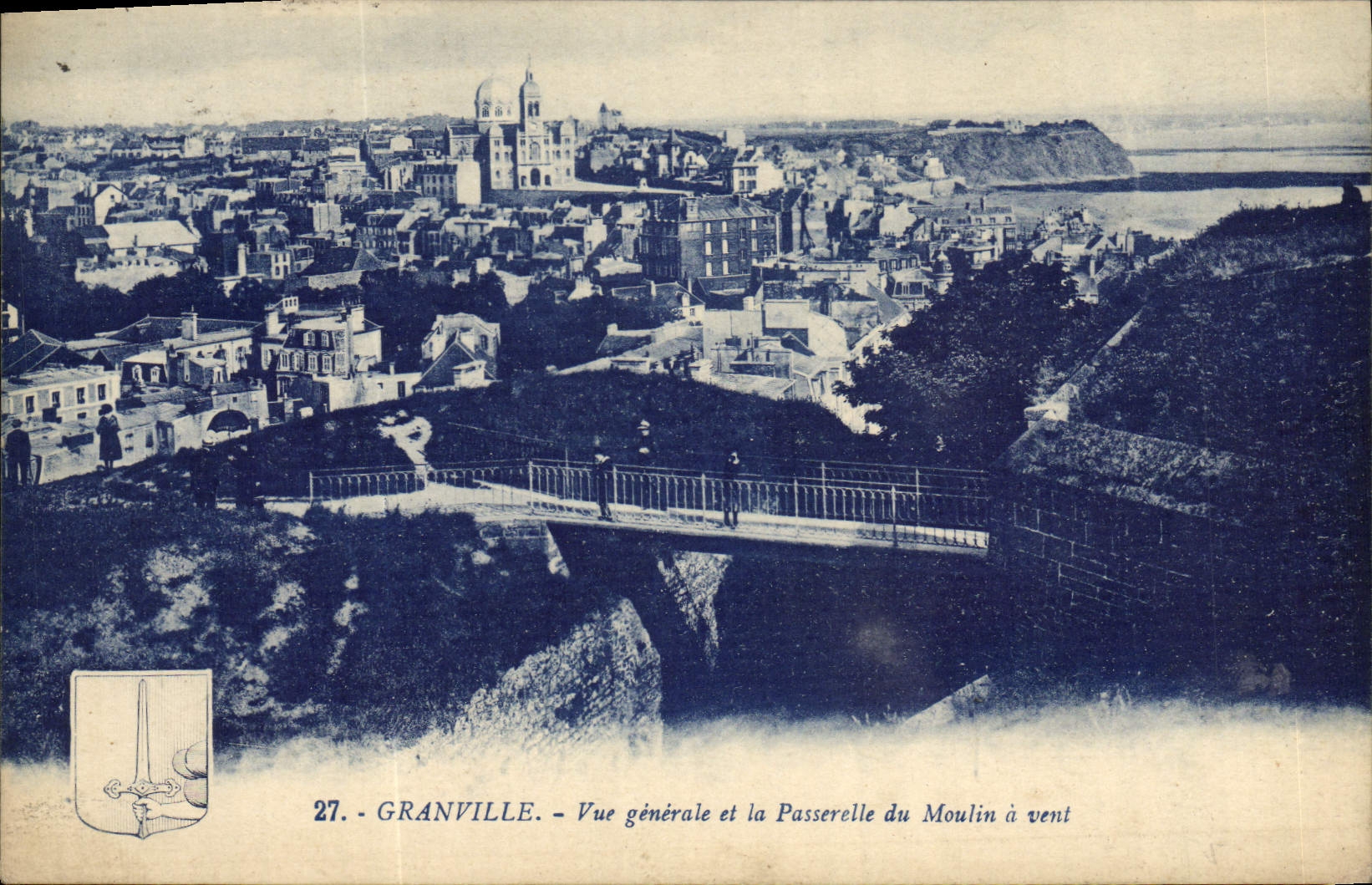 Granville — Vue générale et la Passerelle du Moulin à vent — Éditeur non identifié, n° 27