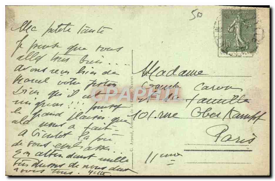 Granville — Vue générale et la Passerelle du Moulin à vent — Éditeur non identifié, n° 27 — Rückseite
