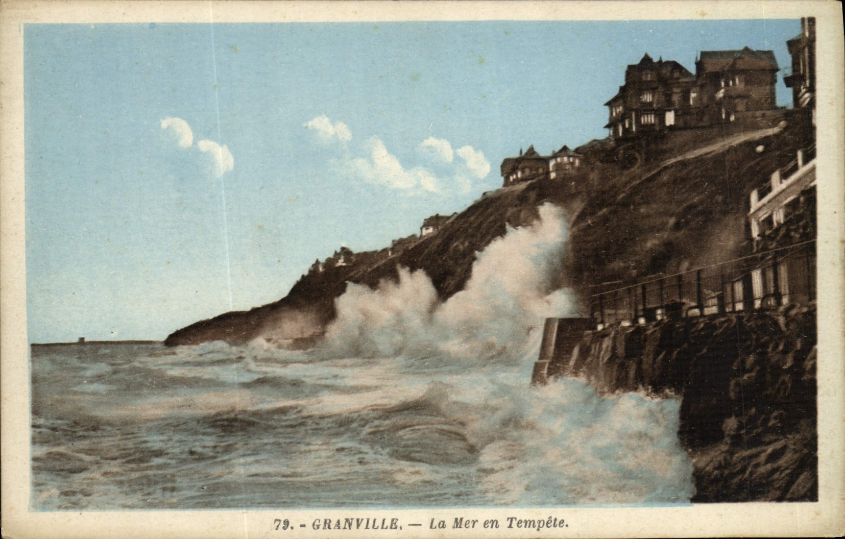 Granville — La Mer en Tempête — Édition A. Benard