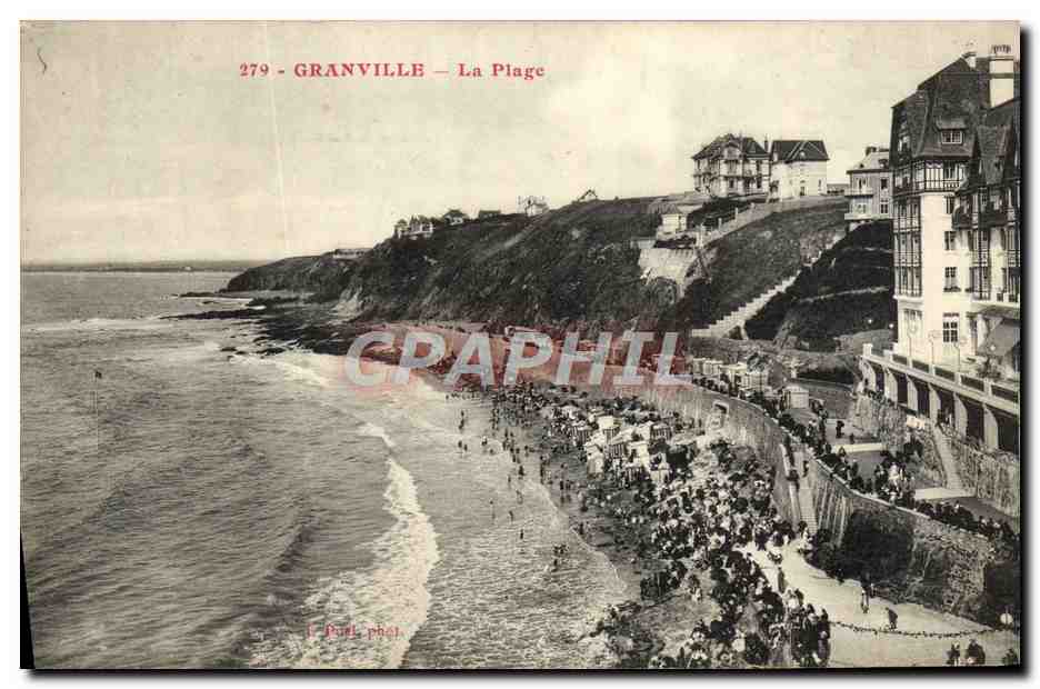 Granville — La Plage — Éditeur F. Burl, n° 279